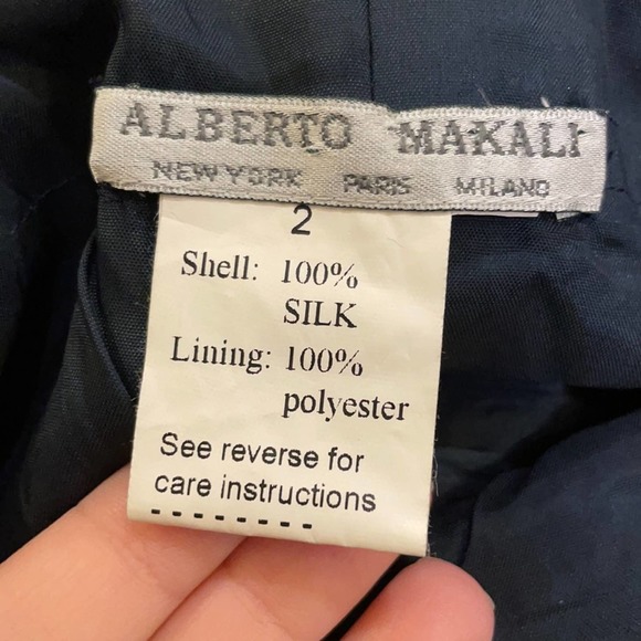 Alberto Makali Ombré Beaded Gown Silk Blue Size 2 - Picture 11 of 16